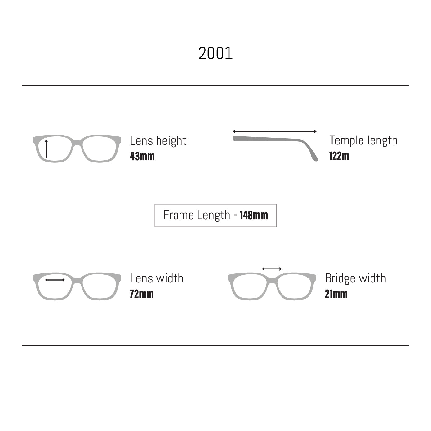 2001 - Wrap Sunglasses Sizing Guide 2023 Trendy Fashion Glasses